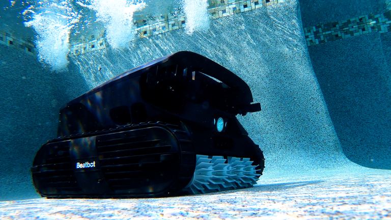 Beatbot AquaSense 2 Ultra Robot Tracks Scrubbing Bottom Underwater